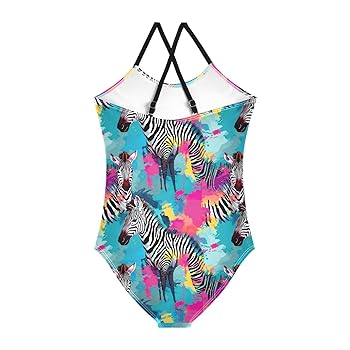 Amazon.com: Toddler Zebra Animal Tie Dye One Piece Swimsuits